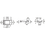 Roca Tura A327692000 掛牆面盆：非對稱設計、右側單孔、無溢水